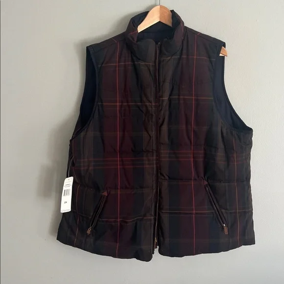 Ralph Lauren Women’s Navy Quilted Down Puffer Vest 2X Reversible New with tags - Picture 5 of 12